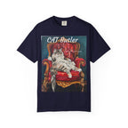Cat Butler illustration T-shirt | Regal Cat on Throne, Vintage Pet Art