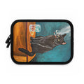 Retro Black Cat Laptop Sleeve, Whiskey Lover Gift, Neoprene Case