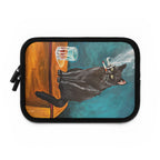 Retro Black Cat Laptop Sleeve, Whiskey Lover Gift, Neoprene Case