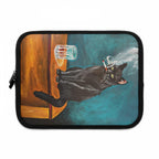 Retro Black Cat Laptop Sleeve, Whiskey Lover Gift, Neoprene Case