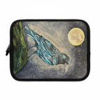 Gothic Raven Moon Laptop Sleeve, Water-Resistant Neoprene Case, Witchy Corvid Art (MacBook)