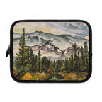 Mountain Laptop Sleeve, Watercolor Landscape Neoprene Case, Nature MacBook Sleeve, Hiking Gift, Water Resistant