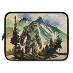 Bigfoot Laptop Sleeve, Watercolor Sasquatch Mountain Art, Neoprene Case (MacBook)
