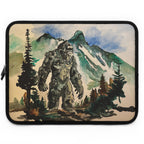 Bigfoot Laptop Sleeve, Watercolor Sasquatch Mountain Art, Neoprene Case (MacBook)