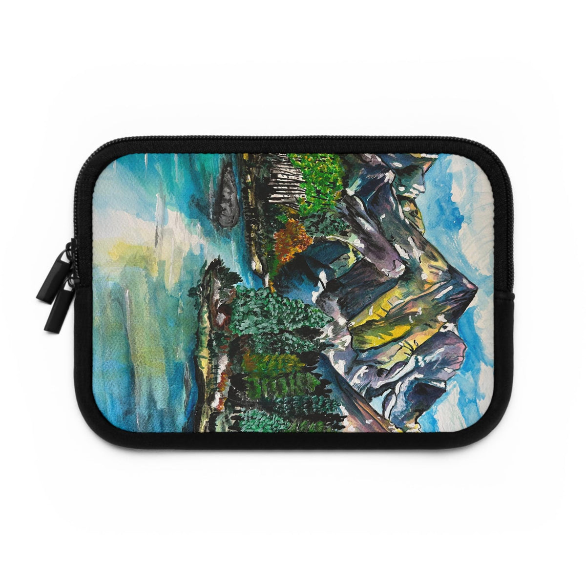 Watercolor Canyon Laptop Sleeve, Mountain Landscape Neoprene Case, Nature MacBook Sleeve, Outdoor Lover Gift