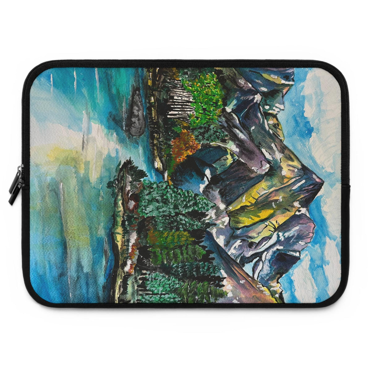 Watercolor Canyon Laptop Sleeve, Mountain Landscape Neoprene Case, Nature MacBook Sleeve, Outdoor Lover Gift