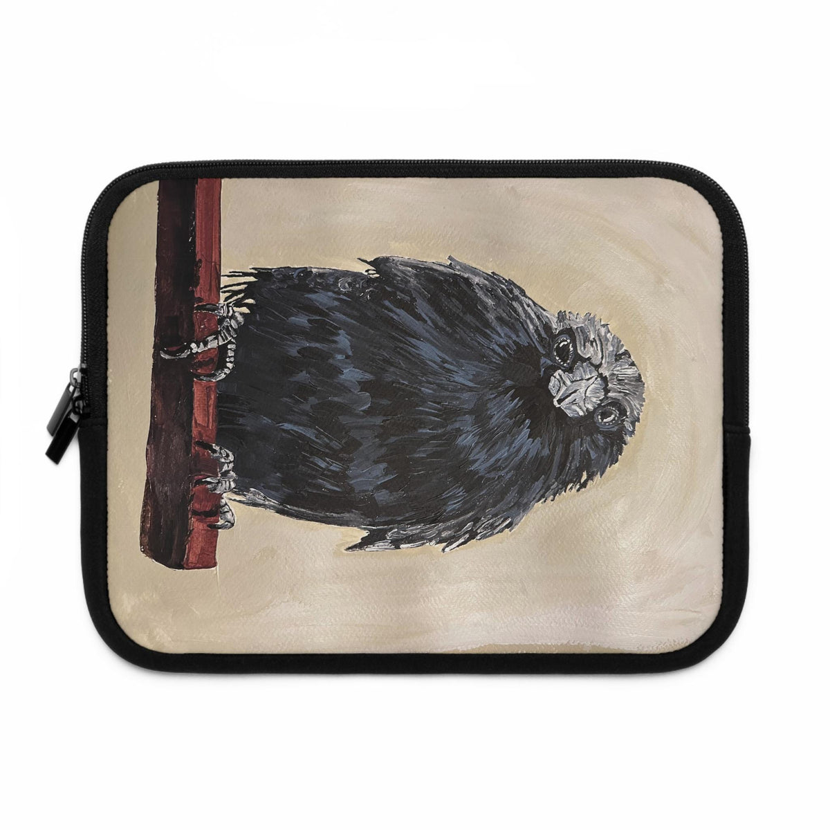 Crow Laptop Sleeve, Gothic Neoprene Case, Water Resistant MacBook Cover