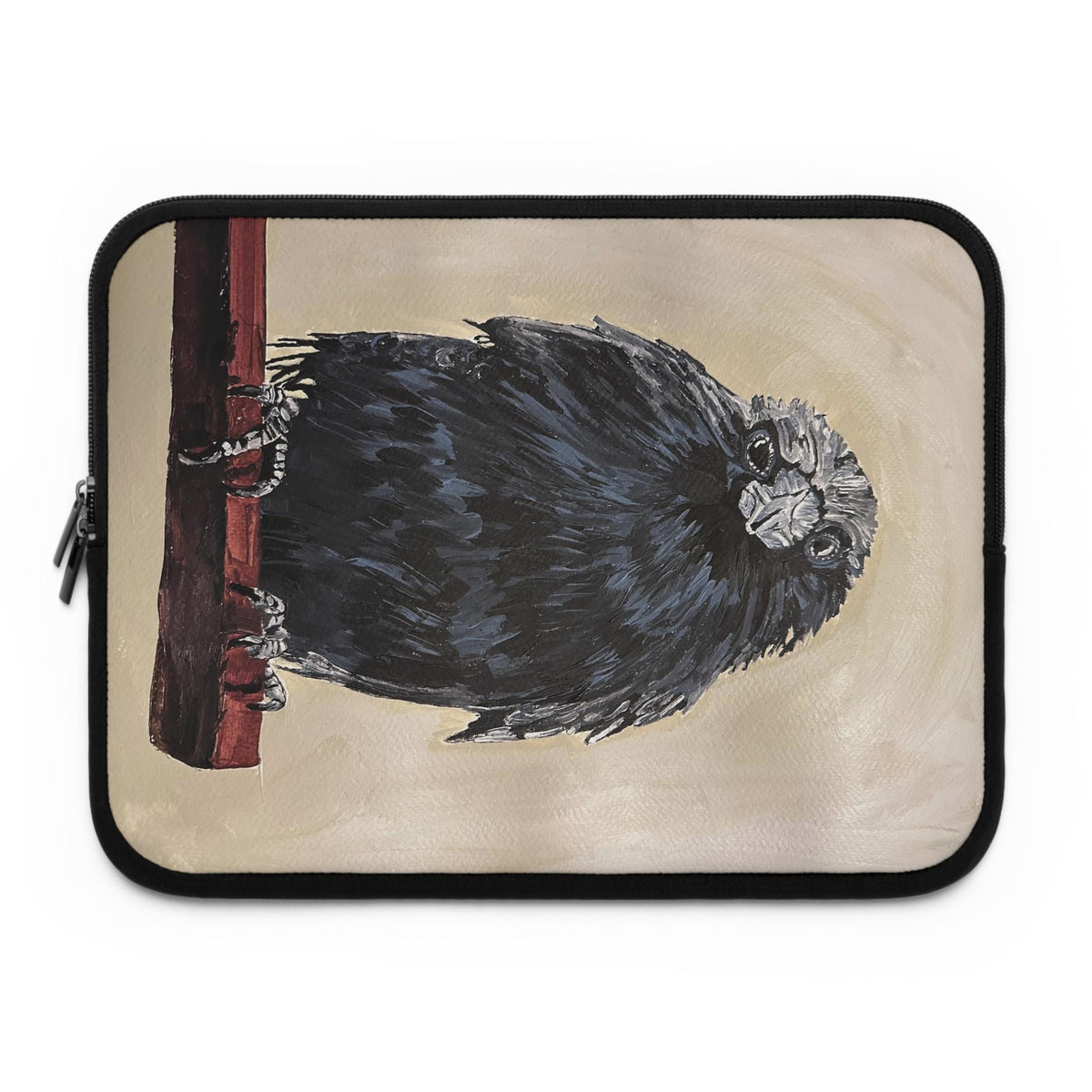 Crow Laptop Sleeve, Gothic Neoprene Case, Water Resistant MacBook Cover