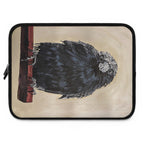 Crow Laptop Sleeve, Gothic Neoprene Case, Water Resistant MacBook Cover