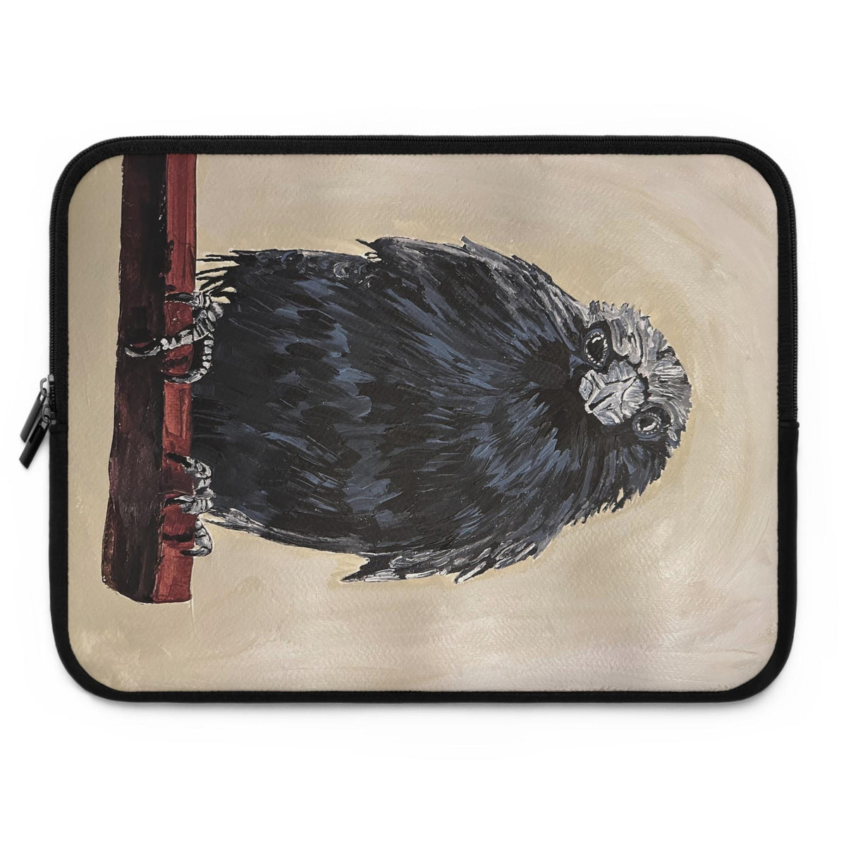 Crow Laptop Sleeve, Gothic Neoprene Case, Water Resistant MacBook Cover