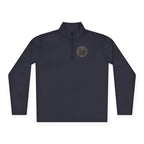 Viking Cat and Raven Quarter Zip Pullover, Norse Runic Crest Sweatshirt, Subtle Pagan Gift, Heathen Apparel