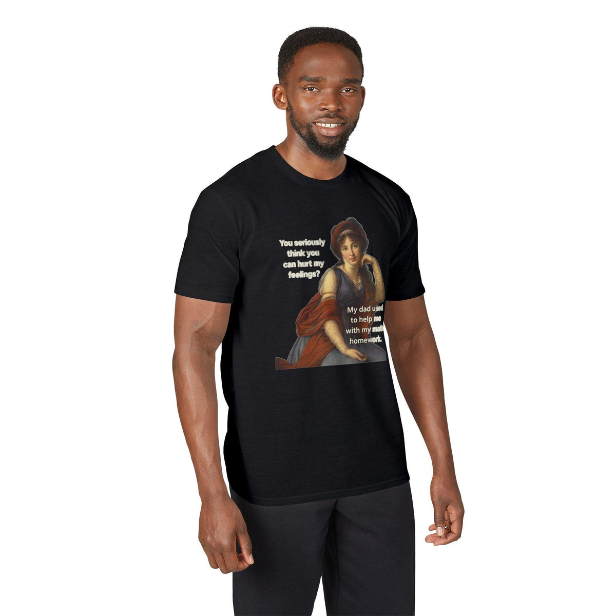 Funny Math Homework T-Shirt, Classical Painting Meme Tee, Sarcastic Gag Gift