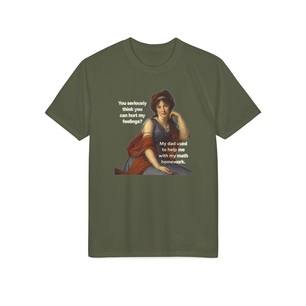 Funny Math Homework T-Shirt, Classical Painting Meme Tee, Sarcastic Gag Gift
