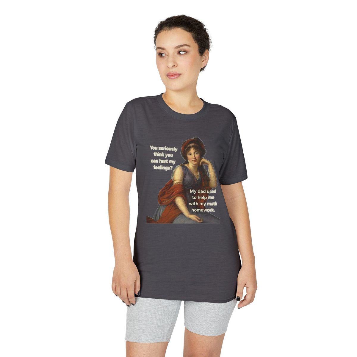 Funny Math Homework T-Shirt, Classical Painting Meme Tee, Sarcastic Gag Gift