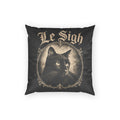 Le Sigh Black Cat Velvet Pillow, Gothic Victorian Decor, Dark Academia Gift