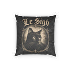 Le Sigh Black Cat Velvet Pillow, Gothic Victorian Decor, Dark Academia Gift