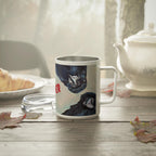 Murder of Crows Insulated Coffee Mug 10oz, Crow Art Travel Tumbler, Gothic Raven Gift for Corvid Lover, Dark Academia Cup