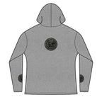 Three Ravens Norse Hoodie, Viking Knotwork, Runic Split V-Neck Top (Tri-Blend)
