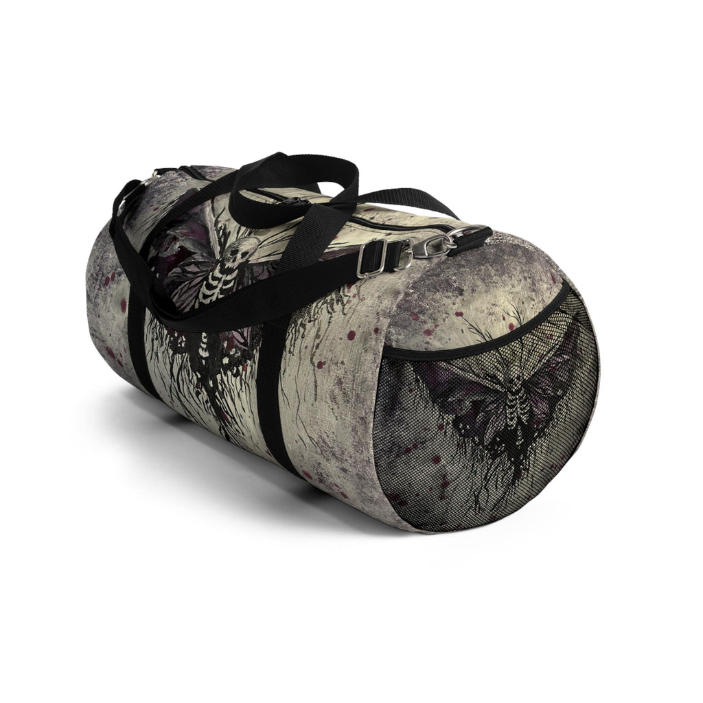Death Moth Duffel Bag, Gothic Skeleton Moth Gym Bag, Dark Academia Travel Weekender Holdall, Witchy Gift for Her