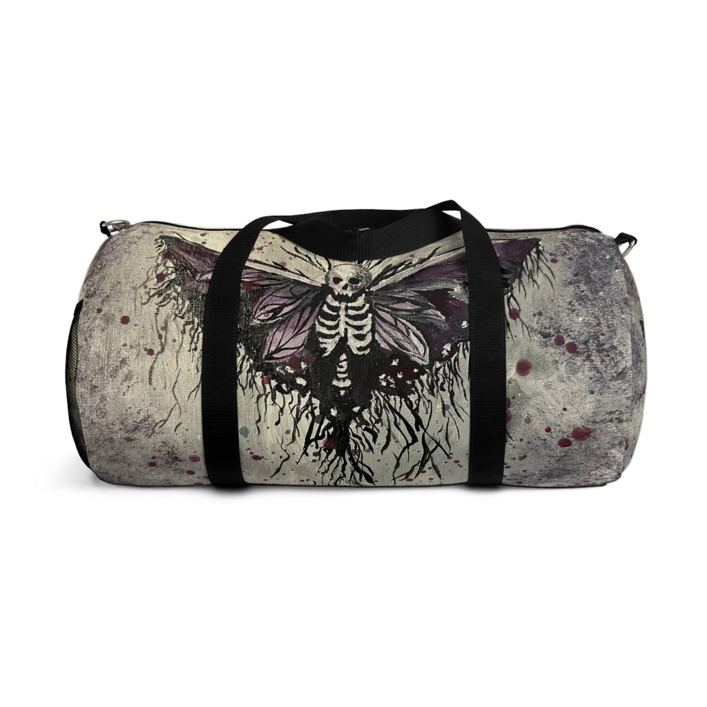 Death Moth Duffel Bag, Gothic Skeleton Moth Gym Bag, Dark Academia Travel Weekender Holdall, Witchy Gift for Her