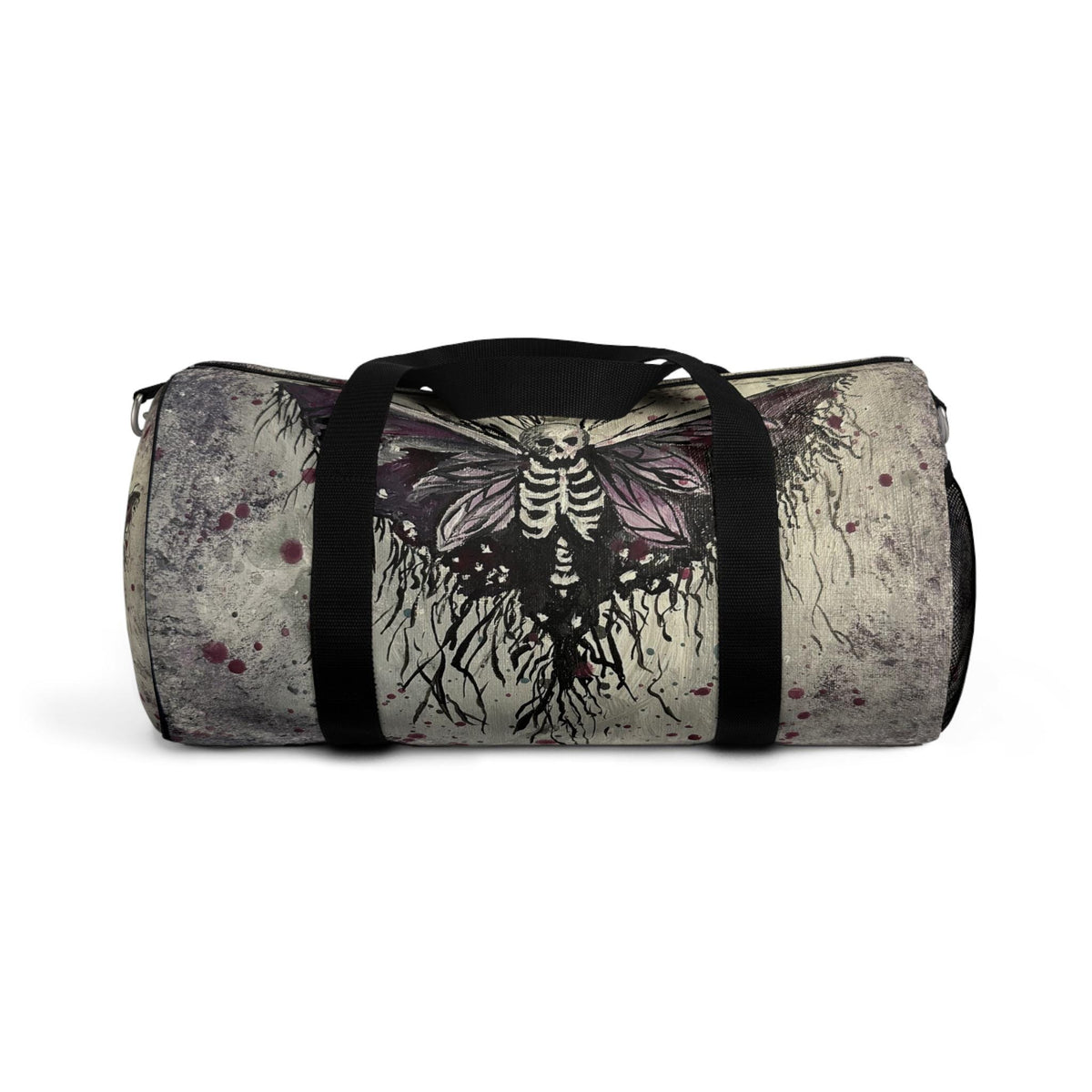 Death Moth Duffel Bag, Gothic Skeleton Moth Gym Bag, Dark Academia Travel Weekender Holdall, Witchy Gift for Her