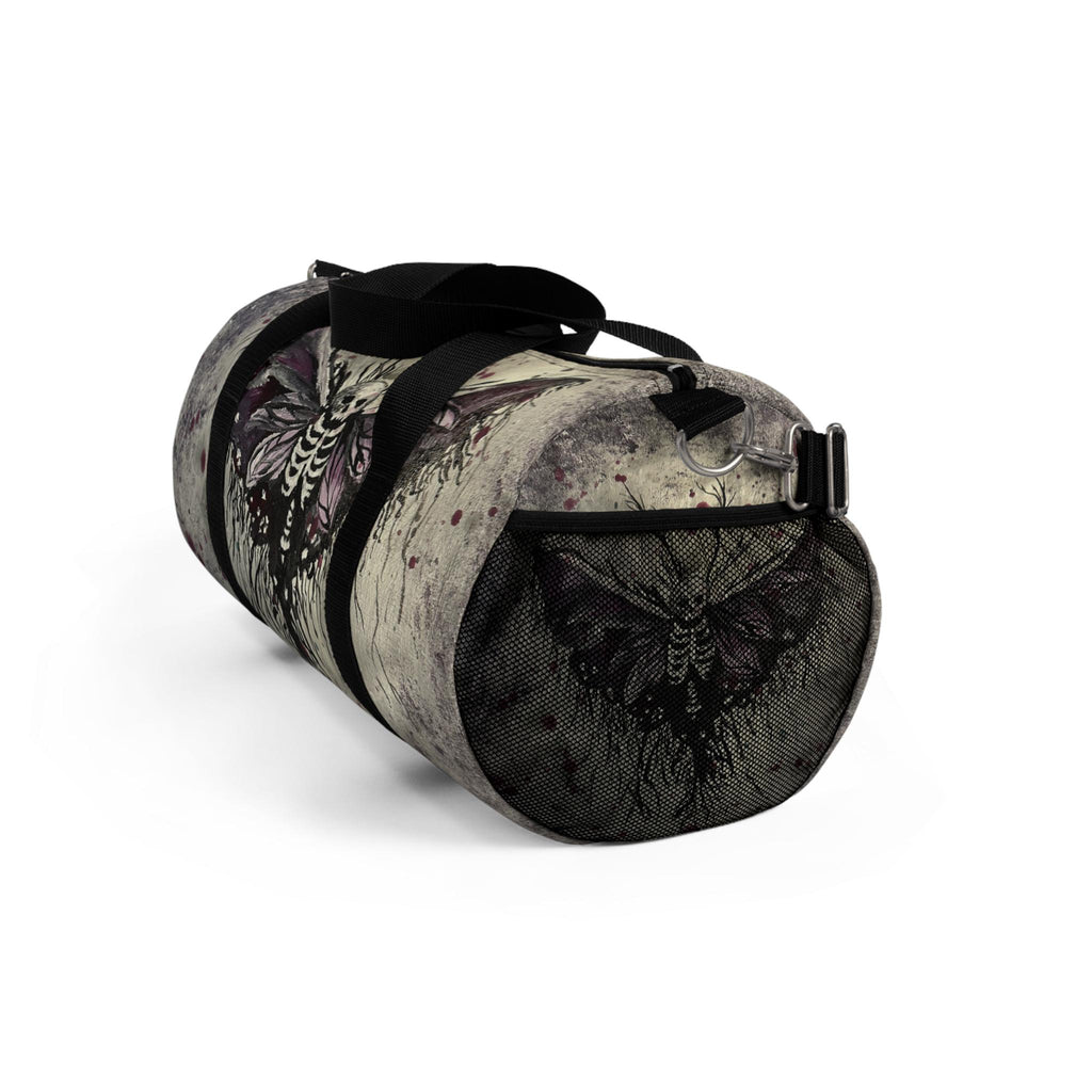 Death Moth Duffel Bag, Gothic Skeleton Moth Gym Bag, Dark Academia Travel Weekender Holdall, Witchy Gift for Her
