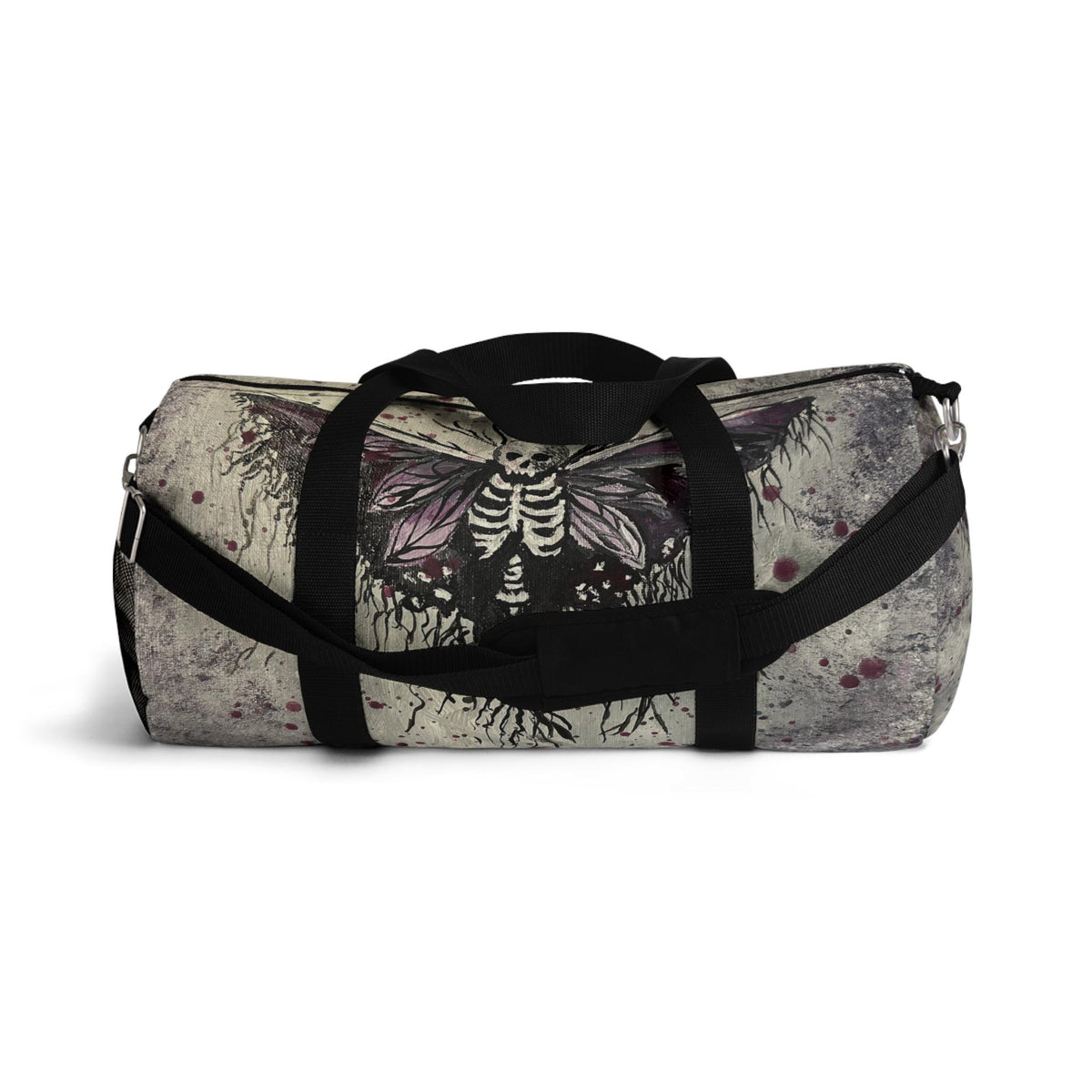 Death Moth Duffel Bag, Gothic Skeleton Moth Gym Bag, Dark Academia Travel Weekender Holdall, Witchy Gift for Her