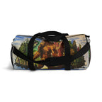 Bigfoot Watercolor Duffel Bag, Autumn Forest Gym Holdall, Cryptid Travel Bag