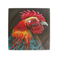Painted Rooster Cotton Twill Napkin, Farmhouse Table Linen, Chicken Lover Gift