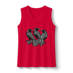 Three Ravens Norse Knotwork Tank Top, Moisture Wicking Gym Tee (Viking Design)