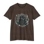 Vegvisir Raven T-Shirt, Norse Runic Compass, Viking Forest Crow Tee