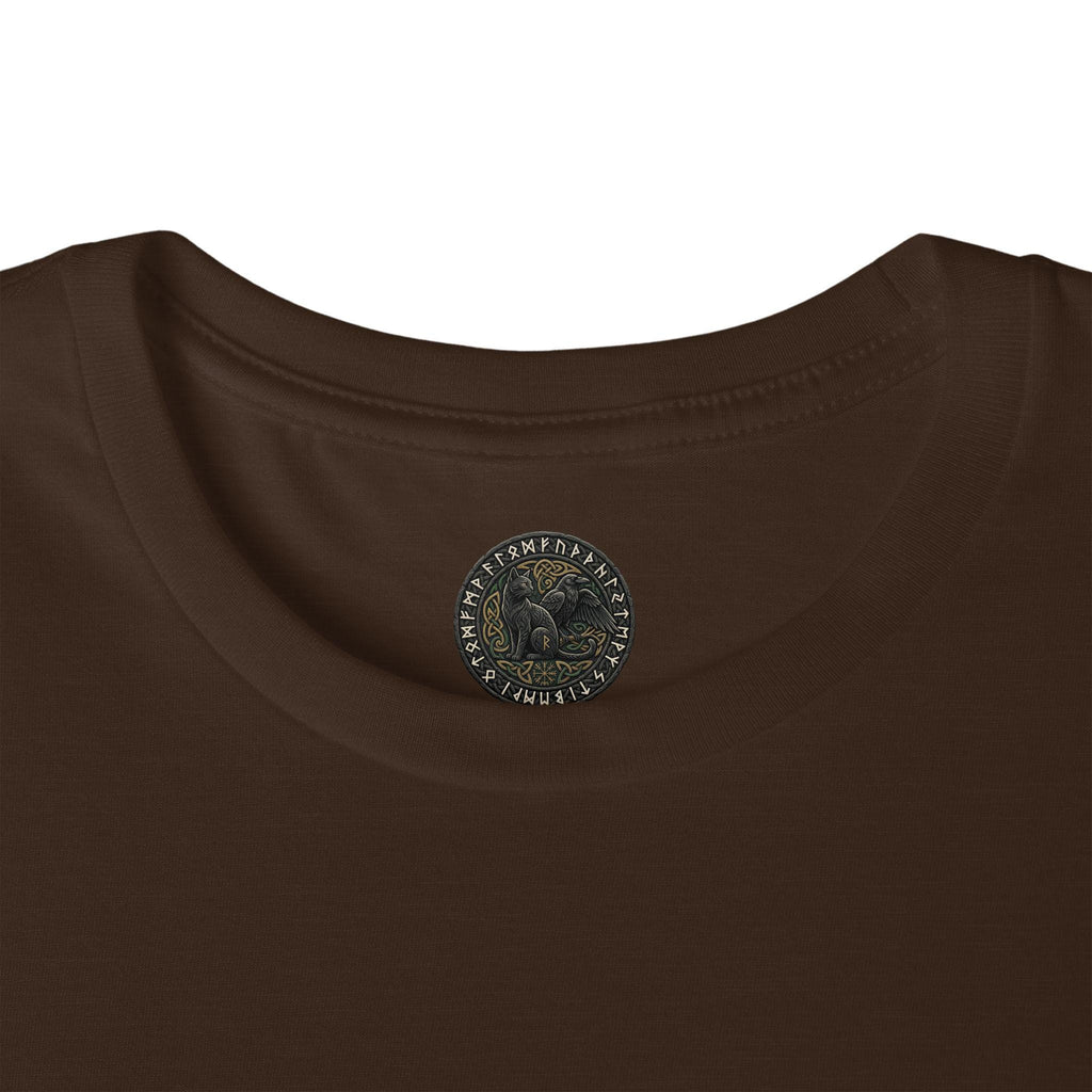 Vegvisir Raven T-Shirt, Norse Runic Compass, Viking Forest Crow Tee