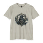 Vegvisir Raven T-Shirt, Norse Runic Compass, Viking Forest Crow Tee
