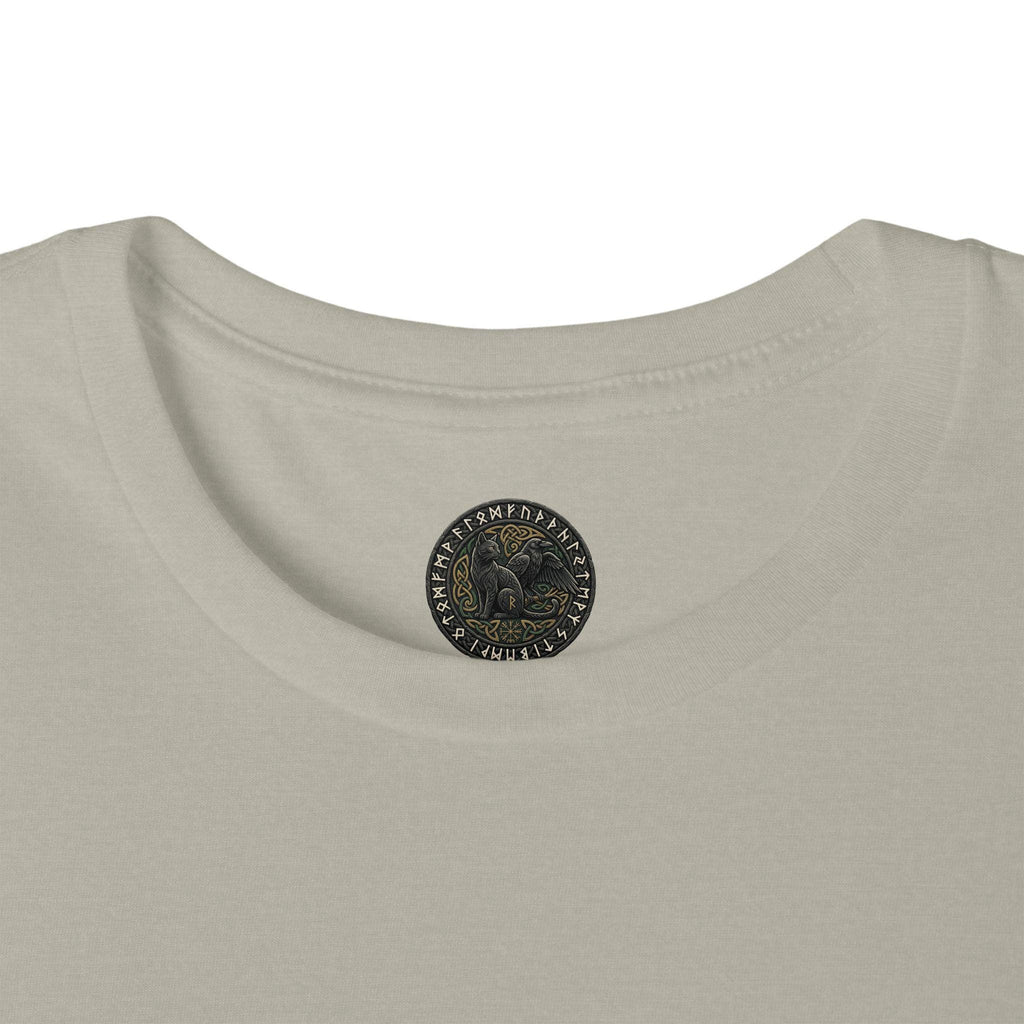 Vegvisir Raven T-Shirt, Norse Runic Compass, Viking Forest Crow Tee