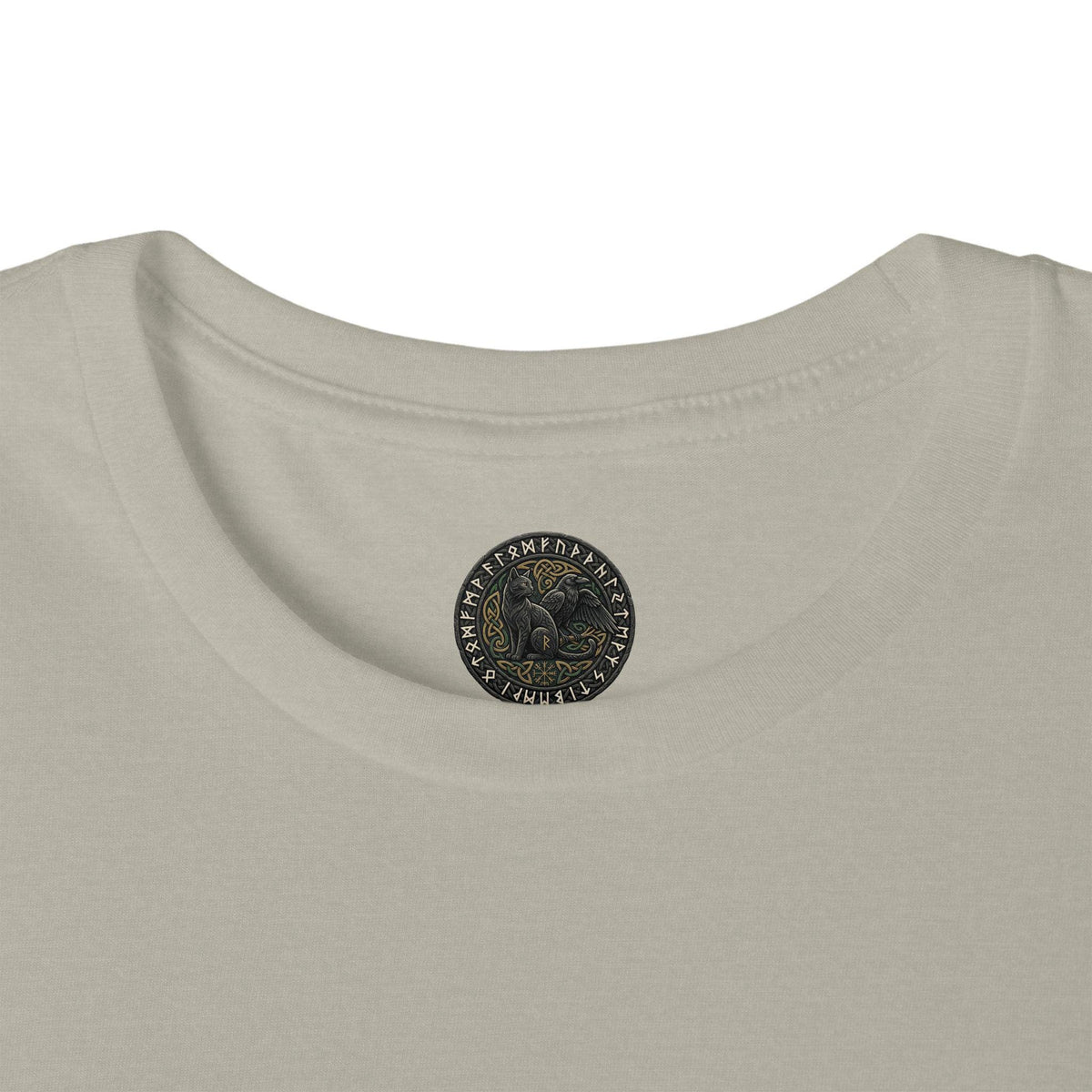 Vegvisir Raven T-Shirt, Norse Runic Compass, Viking Forest Crow Tee