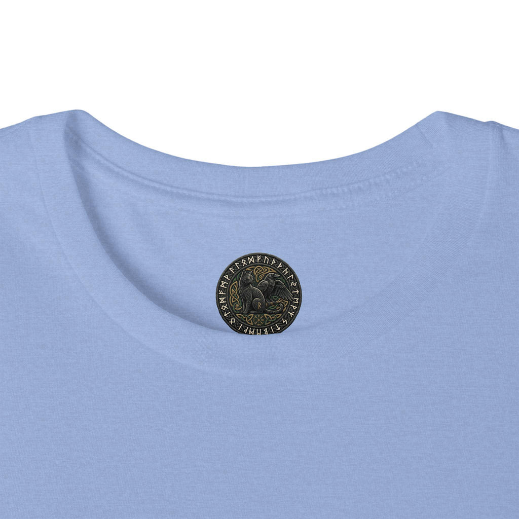 Vegvisir Raven T-Shirt, Norse Runic Compass, Viking Forest Crow Tee