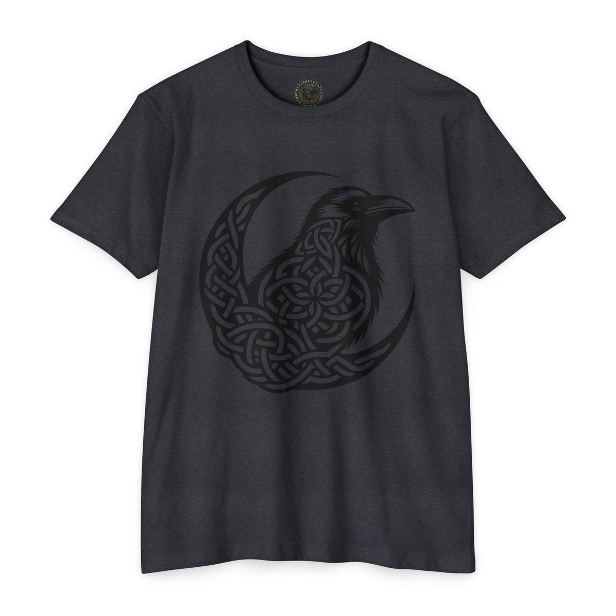 Celtic Knotwork Raven Moon T-Shirt, Norse Pagan Apparel, Witchy Corvid Gift