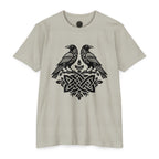 Huginn Muninn Ravens Norse Knotwork Tee, Viking Odin Gift (Cotton Blend)