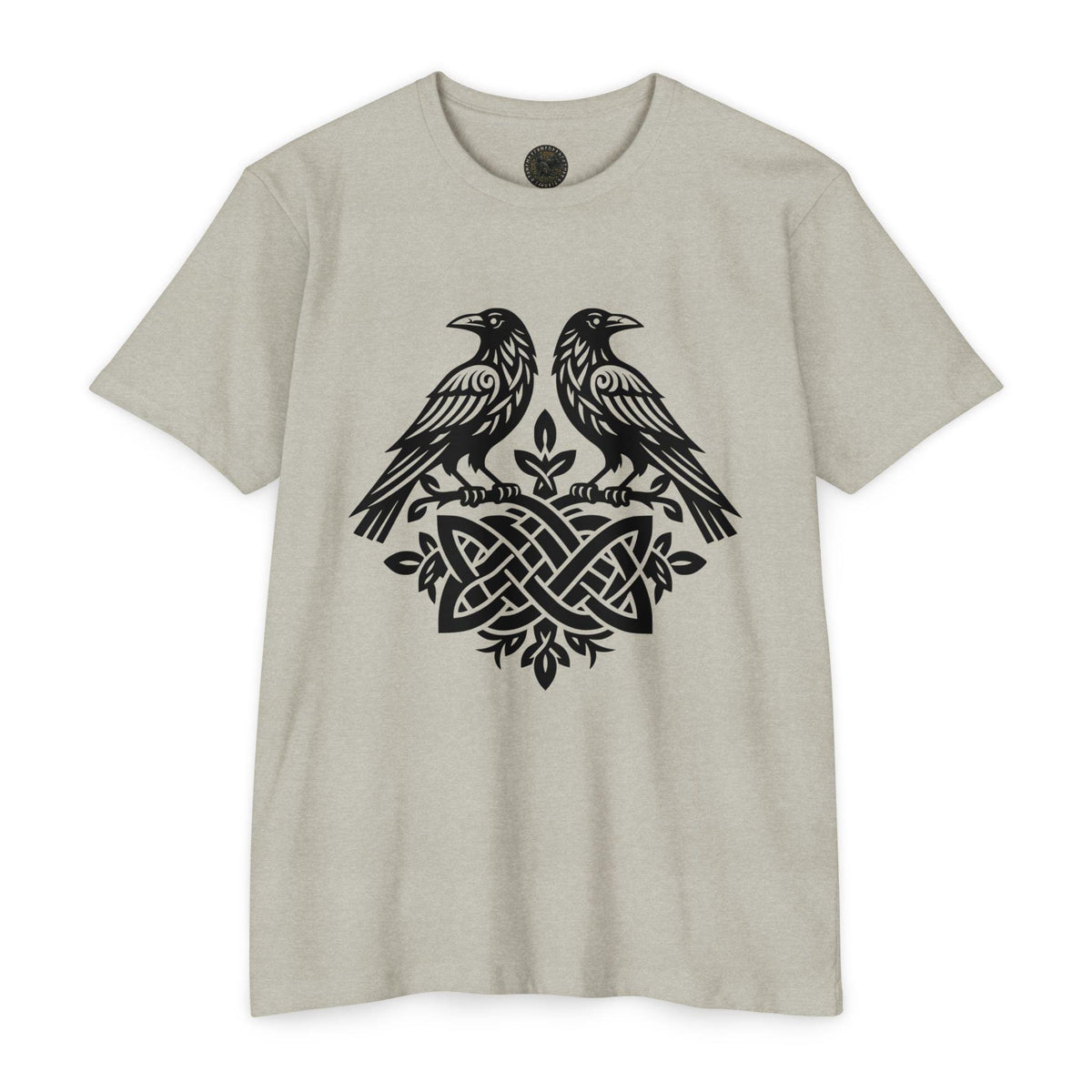 Huginn Muninn Ravens Norse Knotwork Tee, Viking Odin Gift (Cotton Blend)