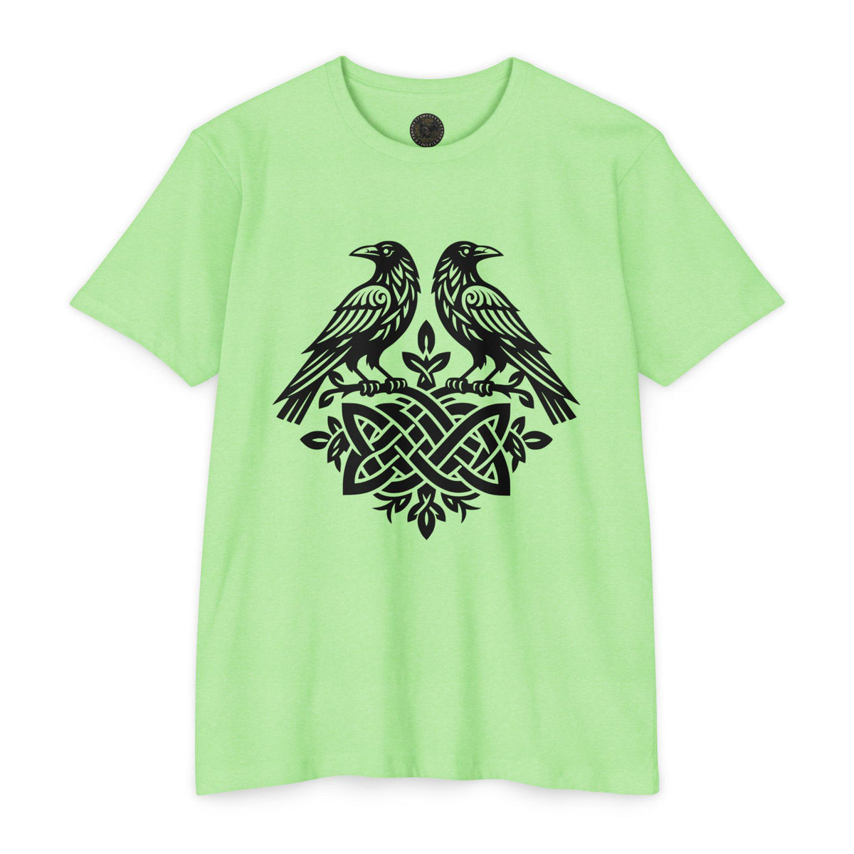 Huginn Muninn Ravens Norse Knotwork Tee, Viking Odin Gift (Cotton Blend)