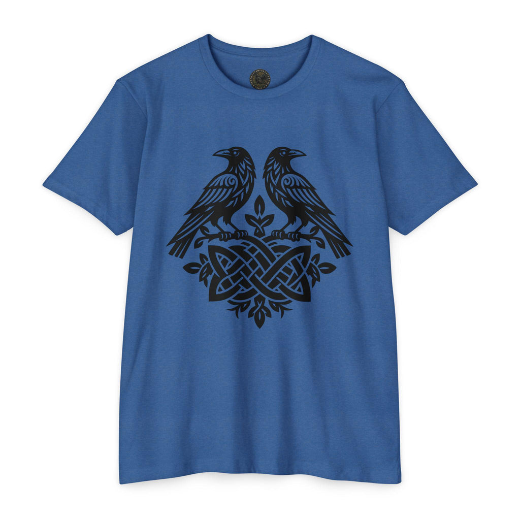 Huginn Muninn Ravens Norse Knotwork Tee, Viking Odin Gift (Cotton Blend)