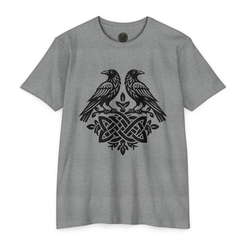 Huginn Muninn Ravens Norse Knotwork Tee, Viking Odin Gift (Cotton Blend)