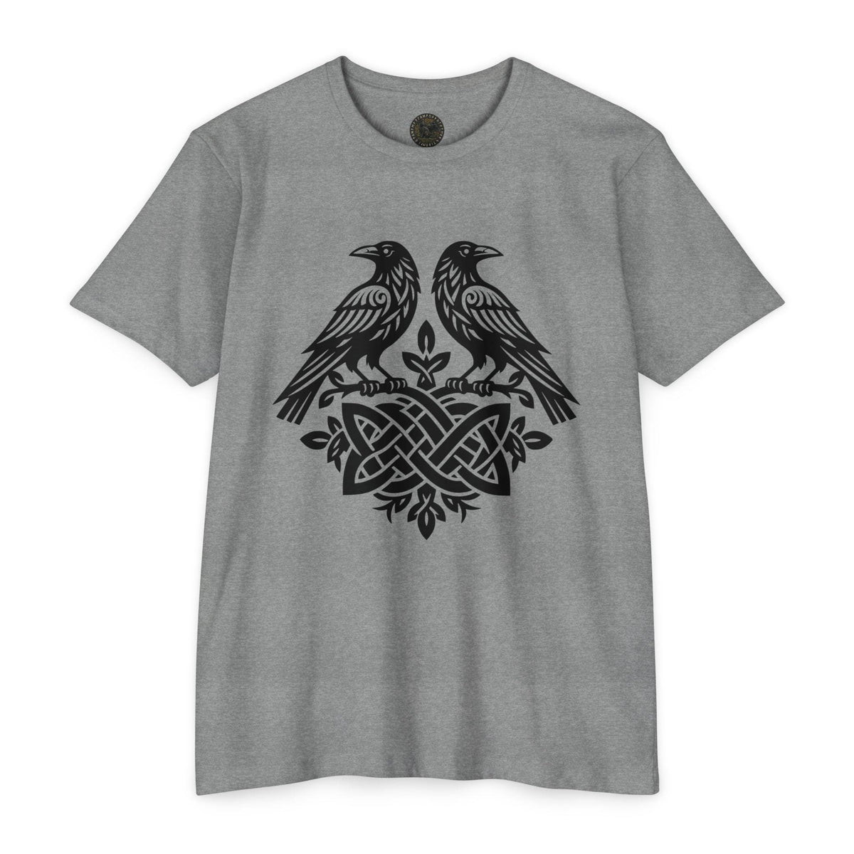 Huginn Muninn Ravens Norse Knotwork Tee, Viking Odin Gift (Cotton Blend)
