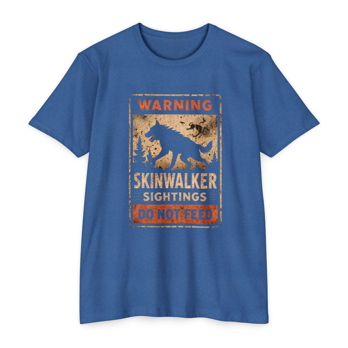 Skinwalker Warning Sign T-Shirt, Cryptid Sighting Tee, Horror Gift for Him