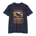 Skinwalker Warning Sign T-Shirt, Cryptid Sighting Tee, Horror Gift for Him