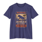 Skinwalker Warning Sign T-Shirt, Cryptid Sighting Tee, Horror Gift for Him