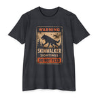 Skinwalker Warning Sign T-Shirt, Cryptid Sighting Tee, Horror Gift for Him