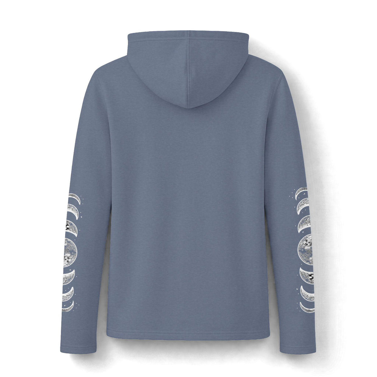 Celestial Moon Phase Hoodie, Charcoal Tri-Blend Pullover, Boho Stargazer Gift