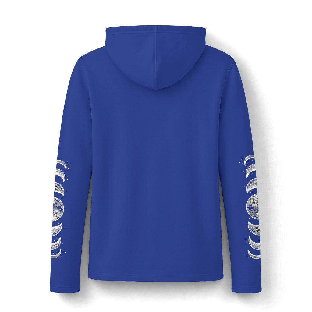 Celestial Moon Phase Hoodie, Charcoal Tri-Blend Pullover, Boho Stargazer Gift