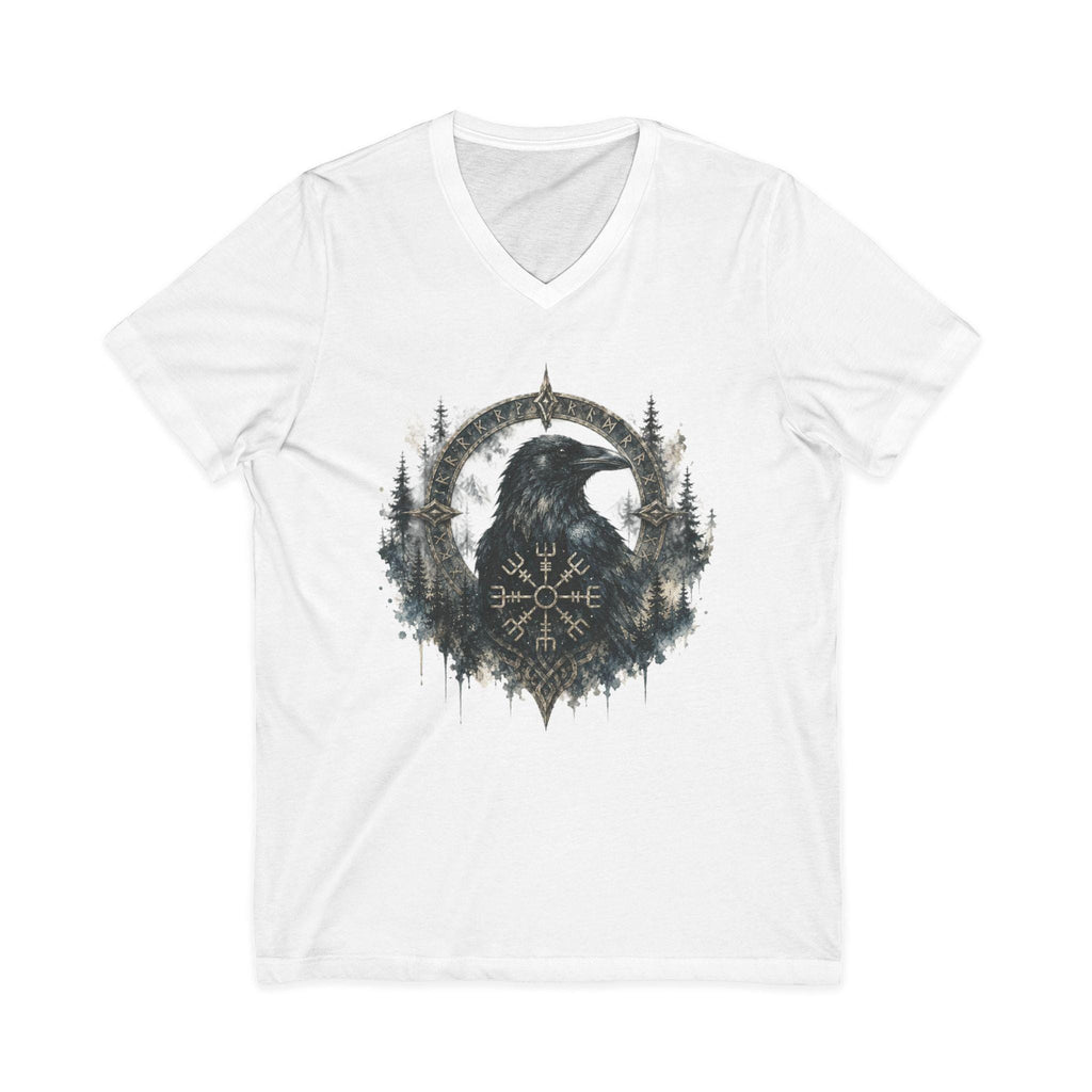 Valknut Raven Forest Tee | Norse Vegvisir Crow Woodland Design